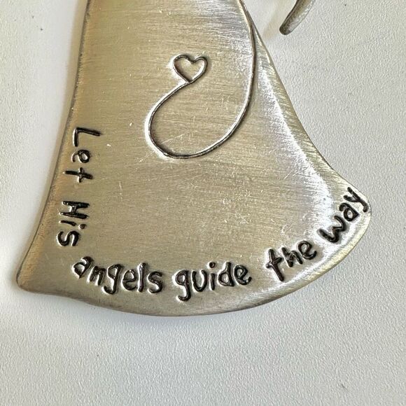 Pewter silver tone hanging angel - Picture 3 of 7